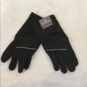 Men's Van Heusen Touchscreen Gloves with Pocket Black Silver Large/XL